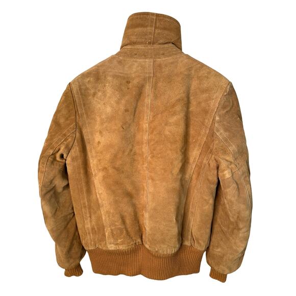 Huckberry Brown Bomber Jacket with Sherpa Collar - Picture 5 of 12